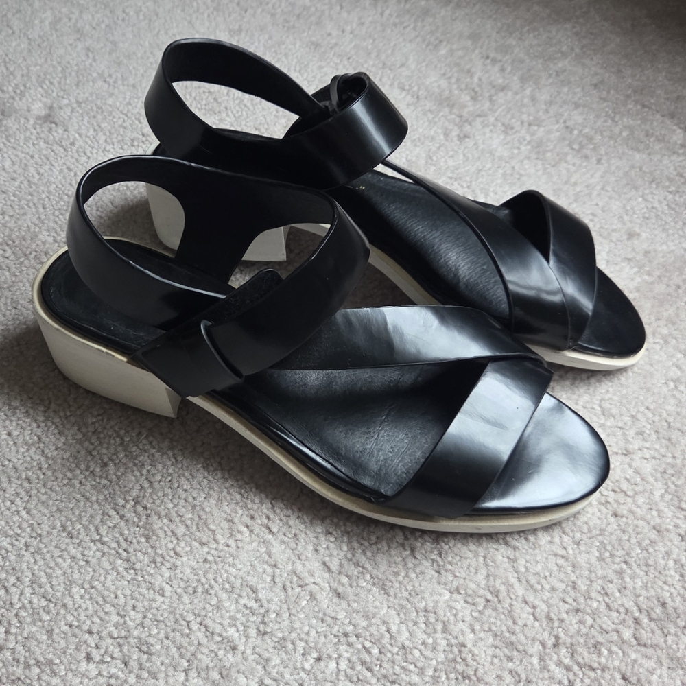 Genuine Leather Heeled Sandals